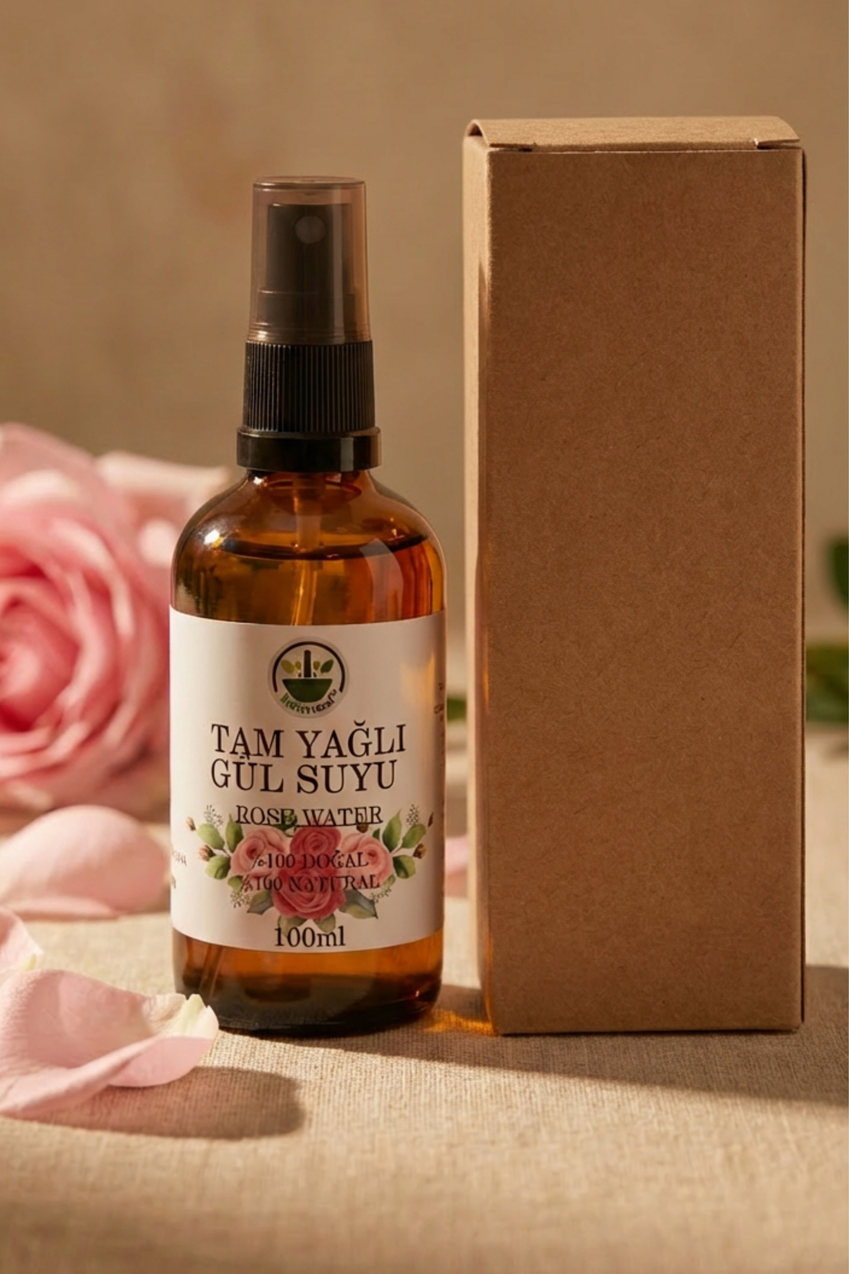 Yağı Alınmamış Saf Gül Suyu (Gül Hidrosolü – Rosa damascena) Tonik 100 ml (Gözenek Sıkılaştırıcı) — dyassdegul43224 — تصویر 4 از 4