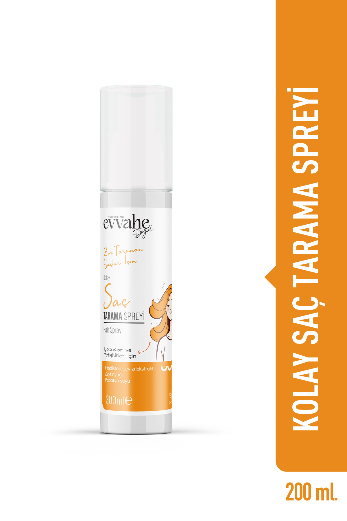 EVVAHE DOĞAL Kolay Saç Tarama Spreyi 200ml — 539