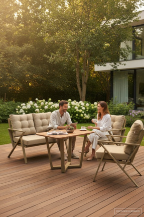 Sun Patio ELYSİA 2+1+1 BALKON BAHÇE TAKIMI 60X90 MASA