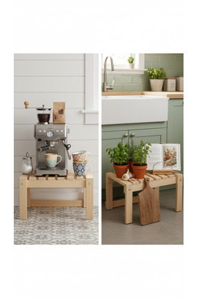 Mrs Ahşap çok amaçlı düzenleyici raf