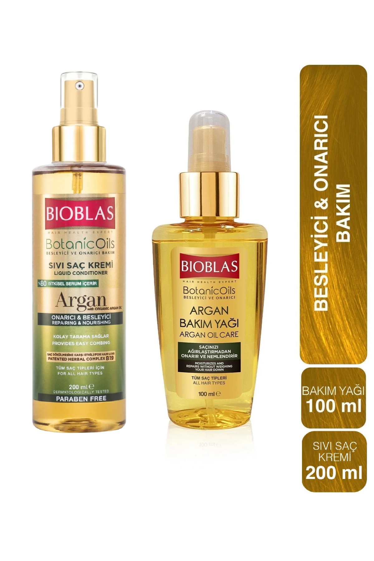 Bioblas Argan Bakım Yağ 100 Ml&argan Sıvı Saç Kremi 200 Ml — BİOTA7144-7432