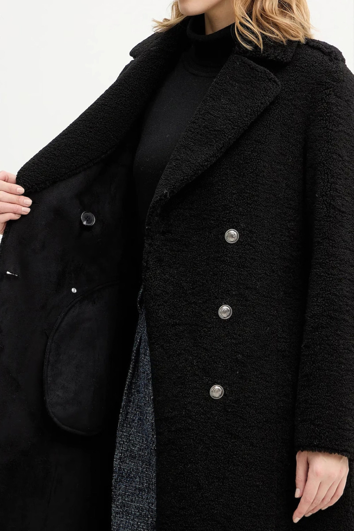 Guess  Laila Kadın Siyah Kürk W5BL62W4190-JBLK - Görsel 4