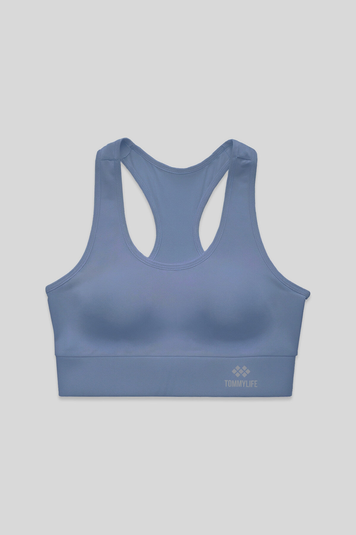 Petroleum Back Detailed Narrow Mold U-Neck Women's Sports Bustier - 97120