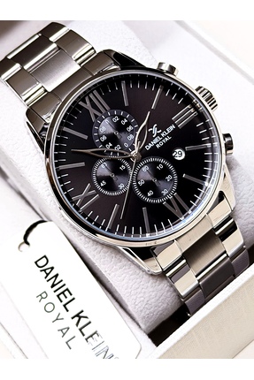 Daniel Klein Siyah Katran Özel Kutulu Çelik Kordon 30 Mt Suya Dayanaklı Erkek...