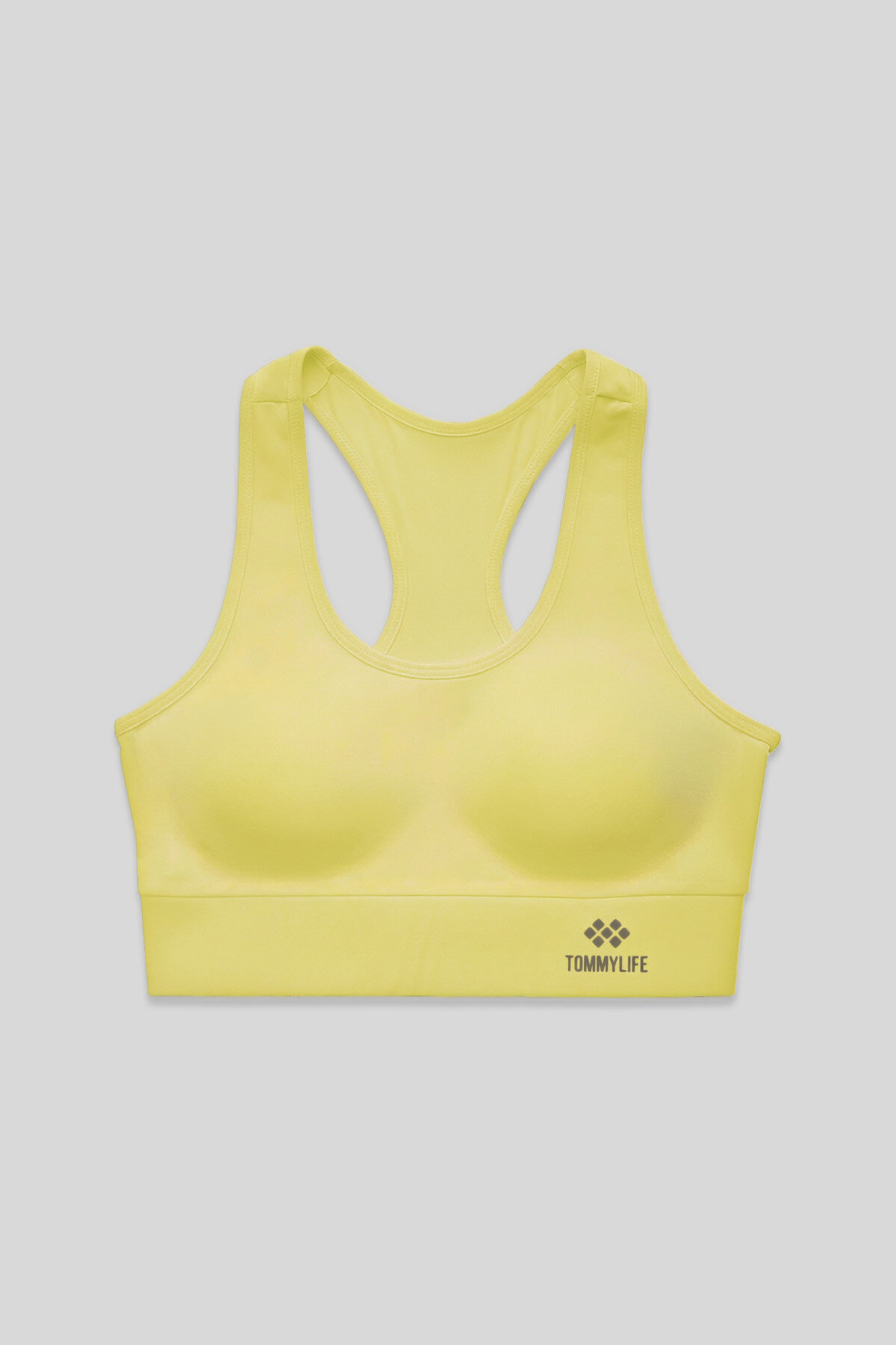 Lemon Back Detailed Slim Fit U-Neck Women's Sports Bustier - 97120
