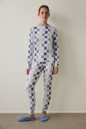 Penti Çok Renkli Pink Garden Pantolon Pijama Takımı