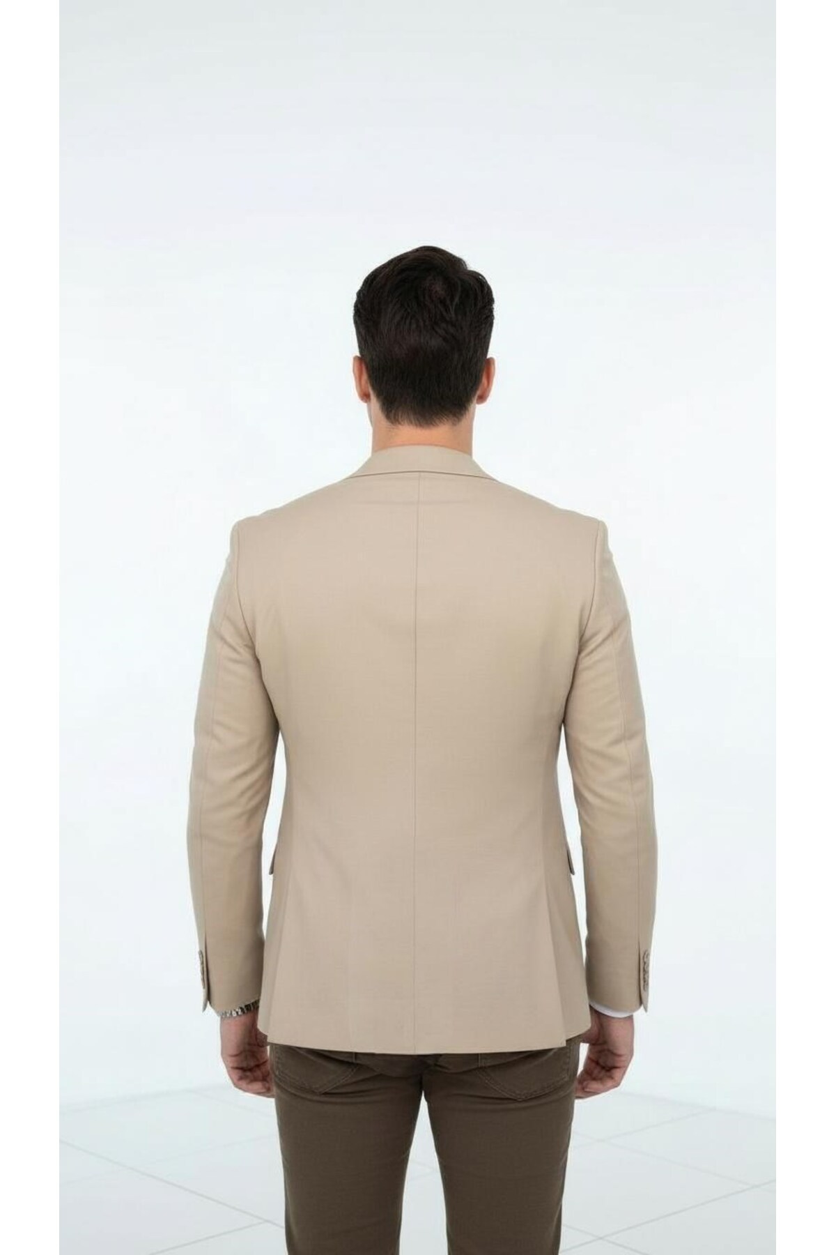 Plus Scorpion  Erkek Slim Fit Blazer Ceket – Tek Düğmeli Spor & Klasik Kombin - Görsel 4