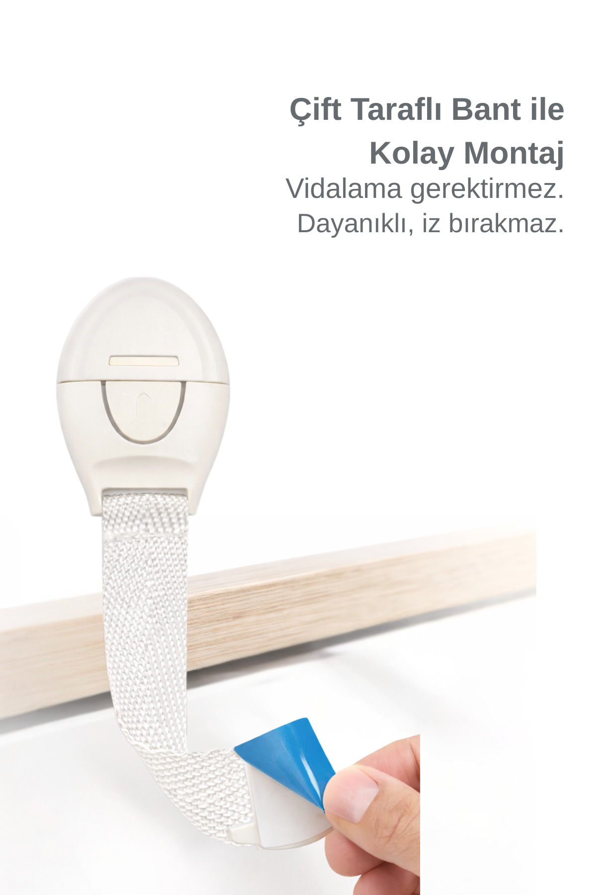 ketbox Çocuk Güvenlik Kilidi | Çift Taraflı Bantlı | Vidalama Gerektirmez | Dolap & Çekmece Kilidi 10 Adet fotoğrafı 2 (önizleme)