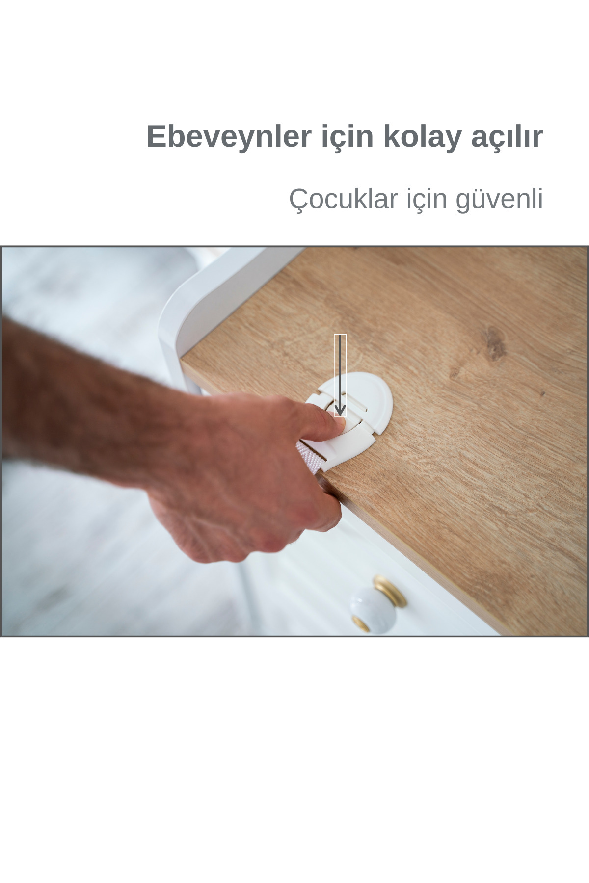 ketbox Çocuk Güvenlik Kilidi | Çift Taraflı Bantlı | Vidalama Gerektirmez | Dolap & Çekmece Kilidi 10 Adet fotoğrafı 4 (önizleme)