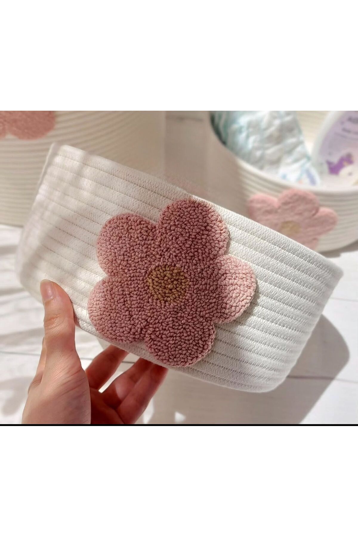 Berçak Home Bebek Çocuk Odası Düzenleyici , Saklama Kutusu Oyuncak Sepeti , Punch İşlemeli Kirli Sepeti Takımı fotoğrafı 2 (önizleme)