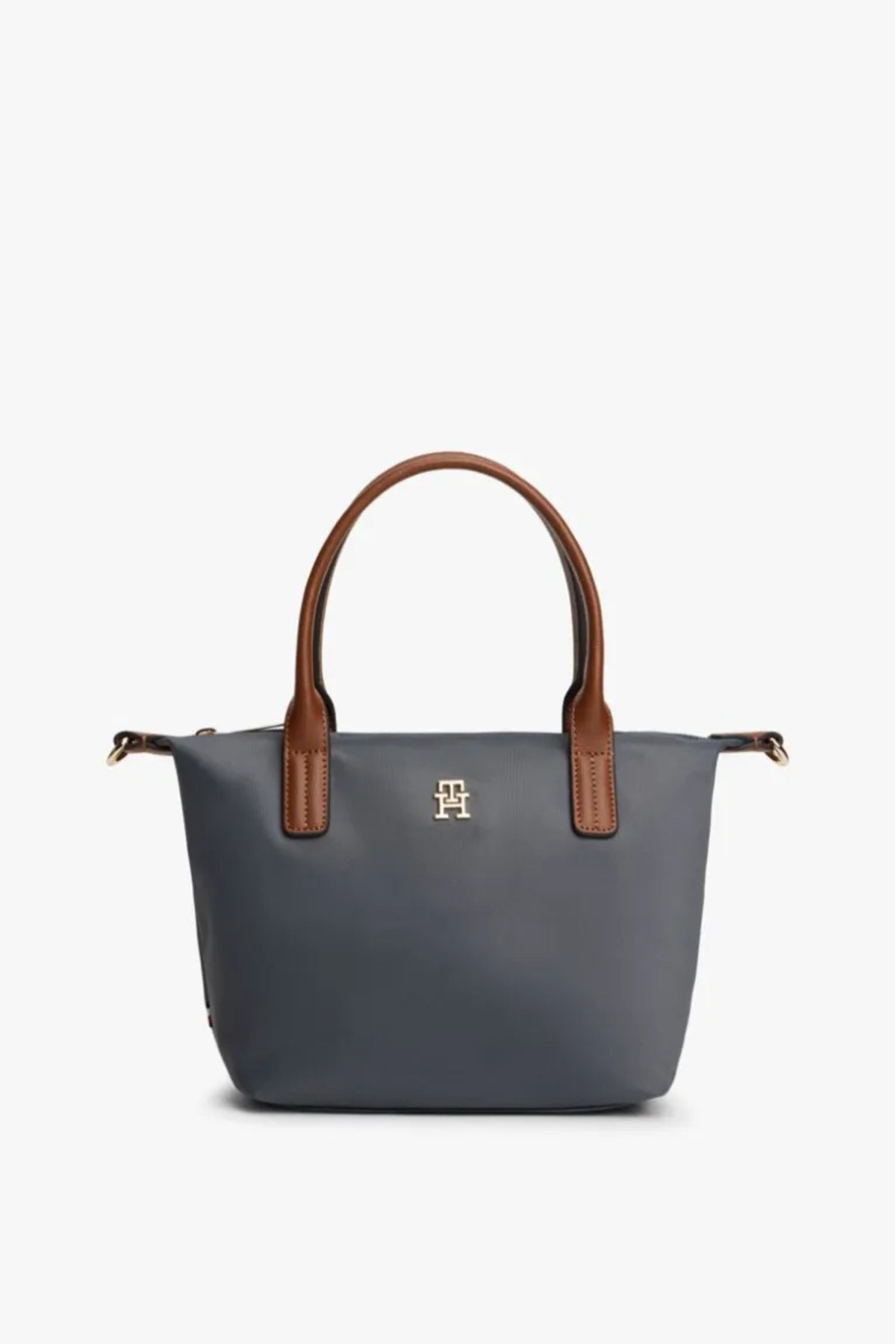 Tommy Hilfiger Dámska kabelka Popette Mini s kontrastnou rukoväťou - šedá