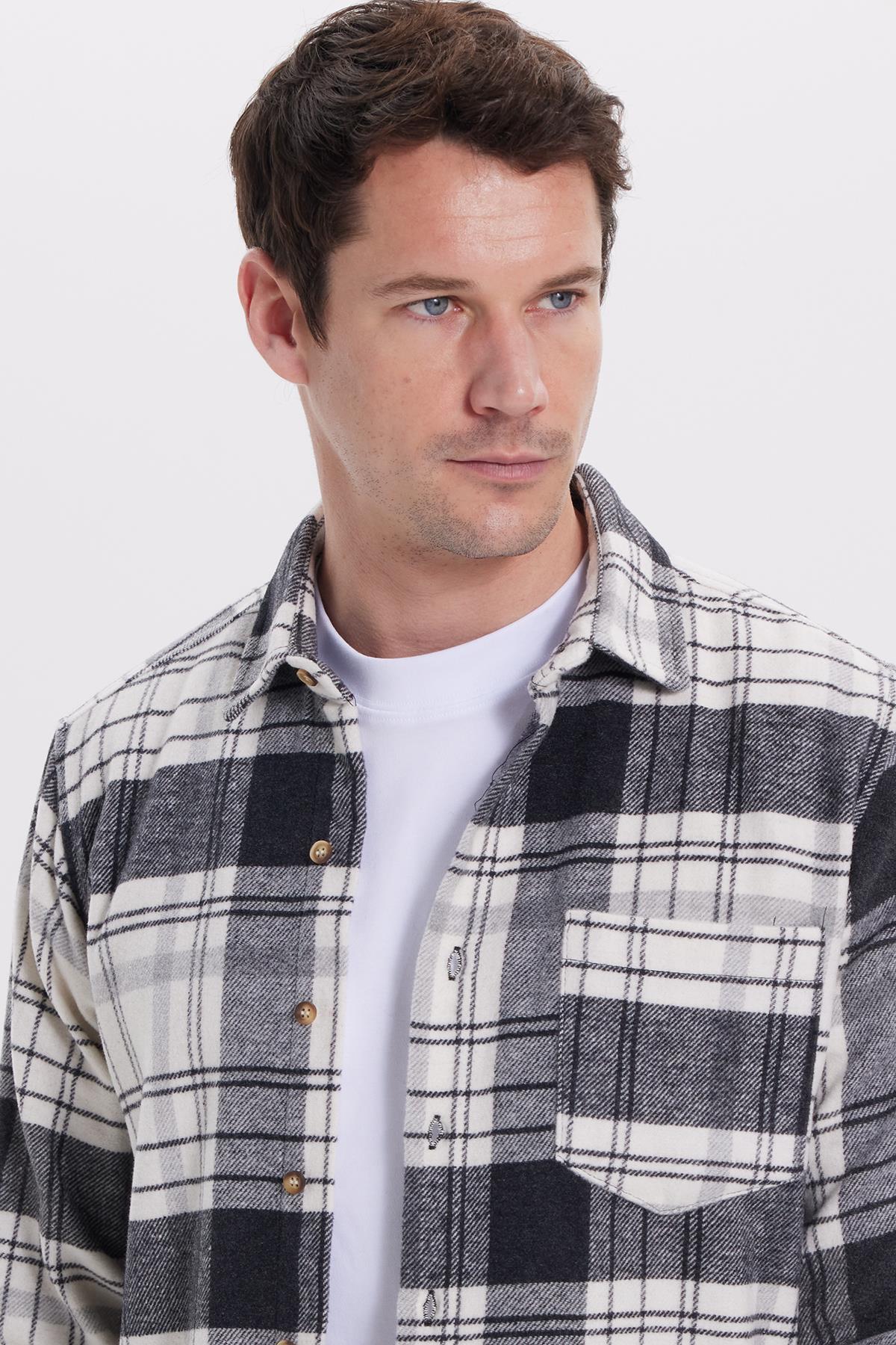پیراهن مردانه شطرنجی آستین بلند | تودورز Tudors KL250021-3084 - تصویر 2