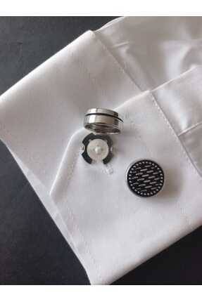 Kravatistan Tüm gömleklere uyumlu düğmeye geçmeli kol düğmesi