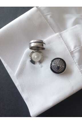 Kravatistan Tüm gömleklere uyumlu düğmeye geçmeli kol düğmesi