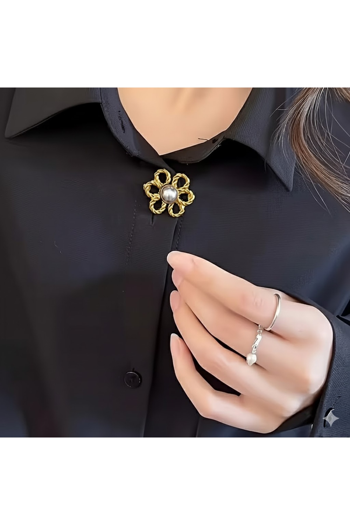 GUCSO Çiçek Model Pantolon Beli Daraltma Aparatı, Kemer, Broş, Çiçek Model Pantolon Beli Daraltma Çıtçıtı görsel 3