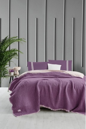 Vintero Home Müslin Dokulu %100 Pamuk Çift Kişilik Pike Seti 200x240 cm