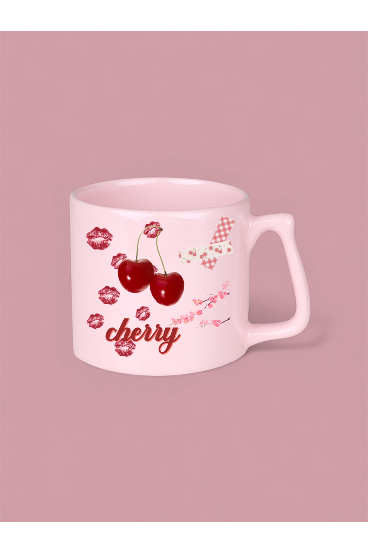 FALAVİ  Pembe Kirazlı Kupa