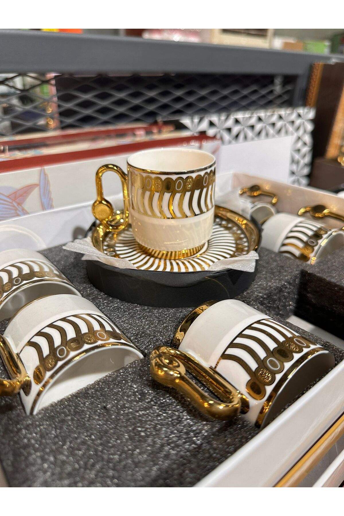 Como Gold Yaldızlı Modern 6 Kişilik Kahve Fincan Takımı - Fiyatı, Yorumları