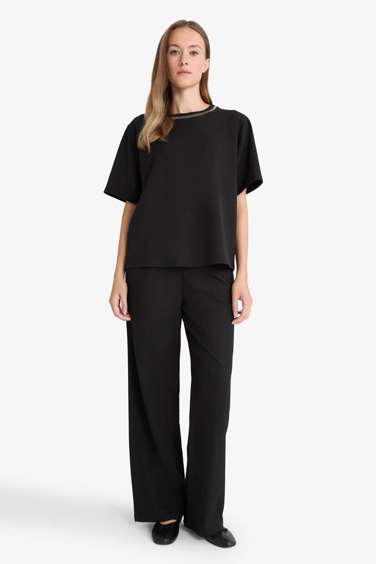 DeFacto Straıght Fit Geniş Paça Pantolon F5413AX25AU