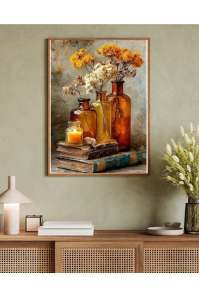 woodhomeworks Tek Parça Salon Ofis Dekor Tablo tek başına sanat