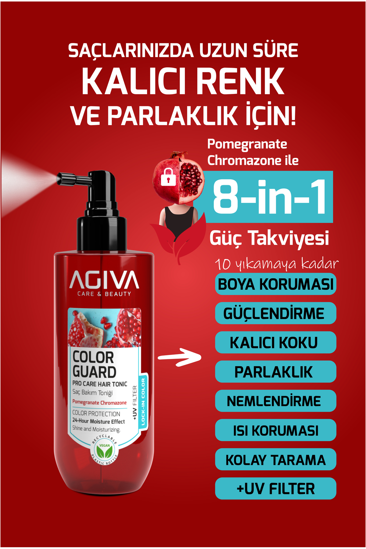 Boya Koruyucu Saç Bakım Toniği 200 ml – Boya Koruma Destekli Saç Bakım — 001-TON-021 — تصویر 3 از 7