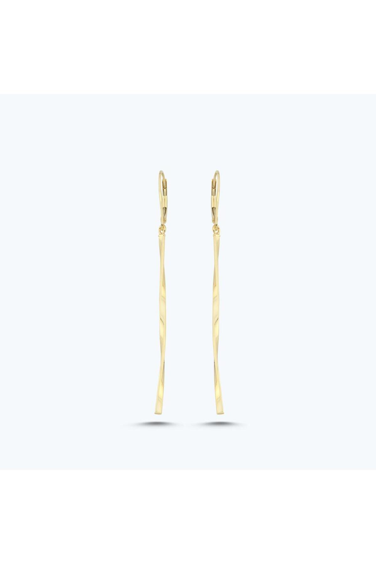 Altınbaş Altın Sallantılı Çubuk Küpe