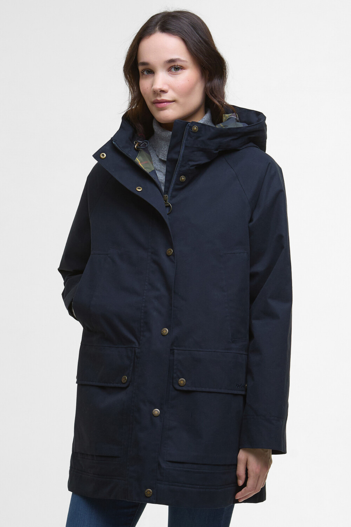 Barbour Winter Beadnell Waterproof Ceket NY92 Deep Navy/Classic