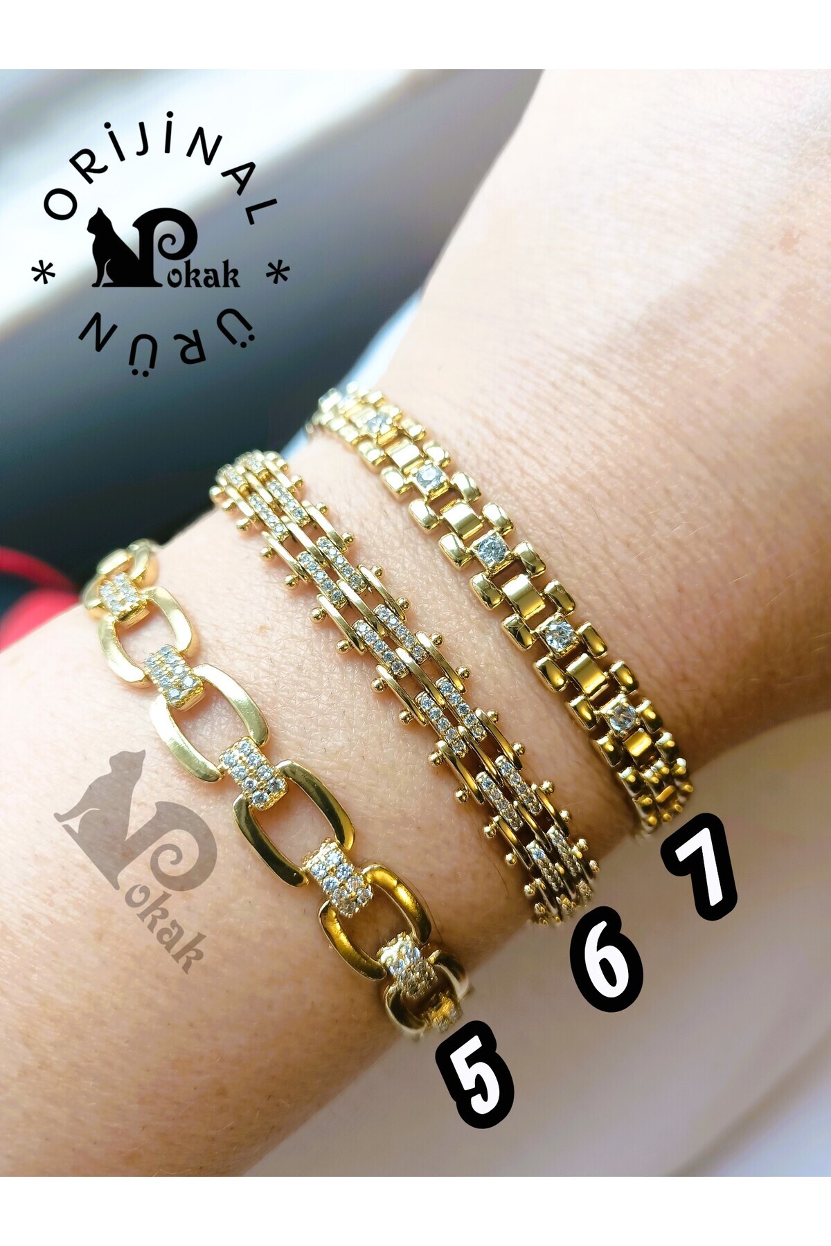 XUPING JEWELRY  POKAK Xuping 14K Altın Kaplama Vip Bileklik-ADET FİYAT - Görsel 3