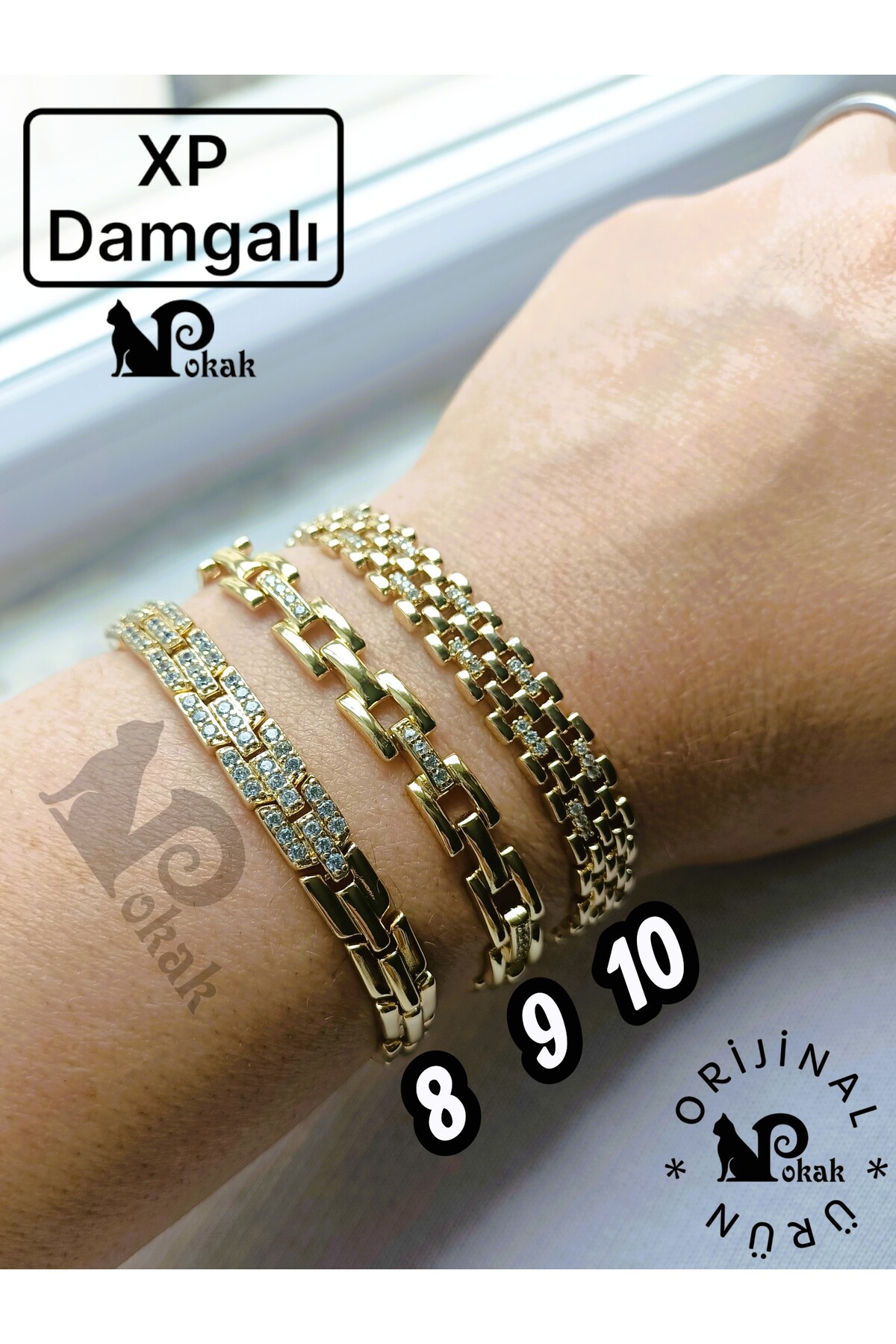 XUPING JEWELRY  POKAK Xuping 14K Altın Kaplama Vip Bileklik-ADET FİYAT - Görsel 4