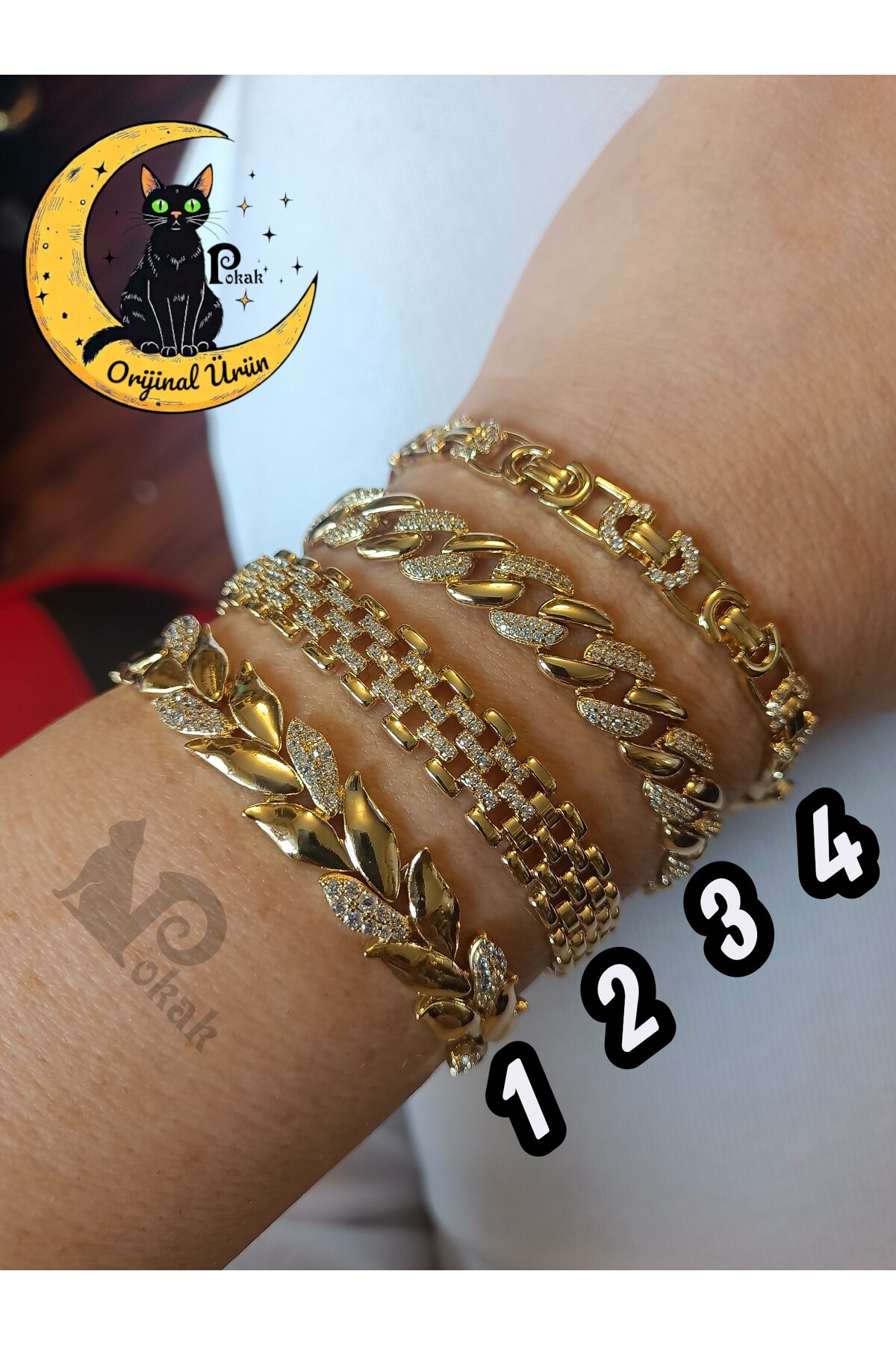 XUPING JEWELRY  POKAK Xuping 14K Altın Kaplama Vip Bileklik-ADET FİYAT - Görsel 2