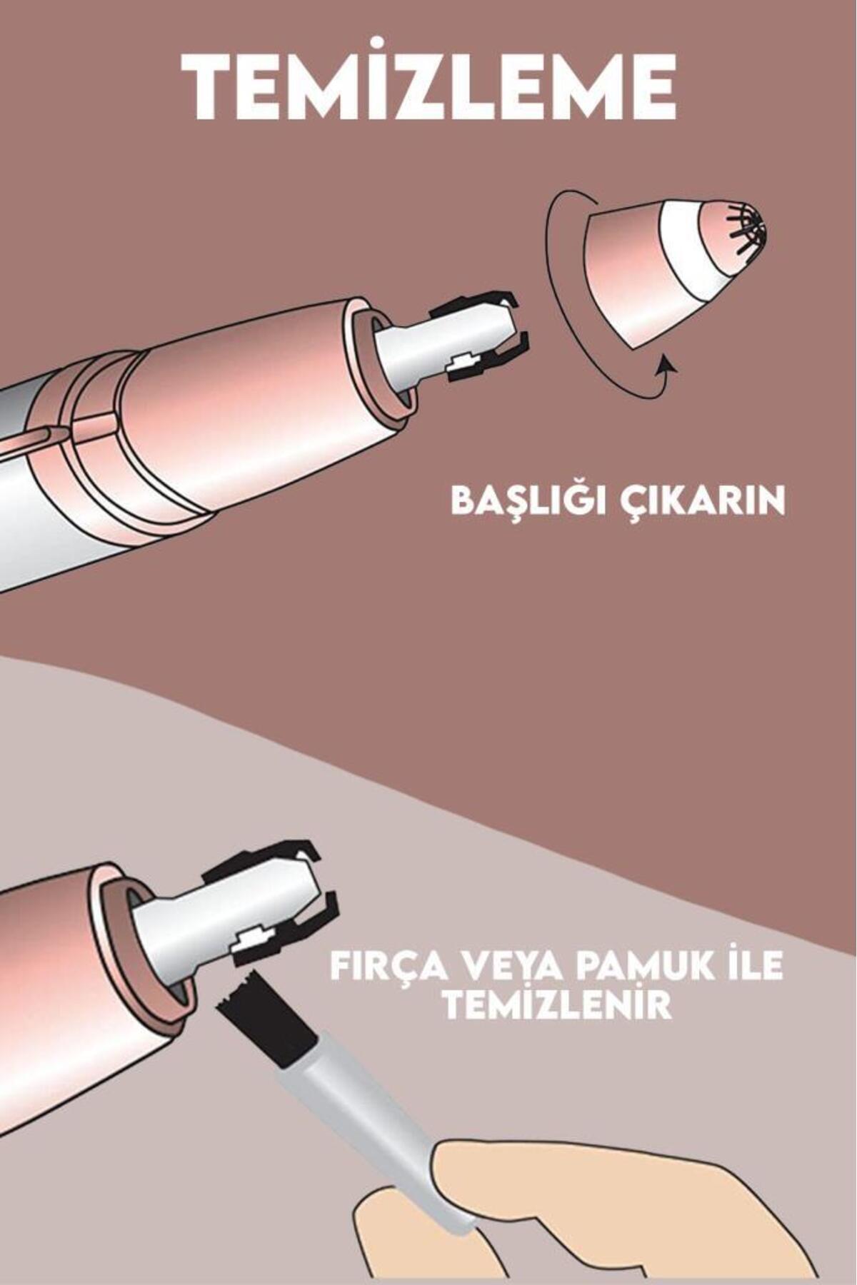 Yüz Tüy Temizleme Epilasyon Aleti Şarjlı — 18745-27 — تصویر 8 از 8