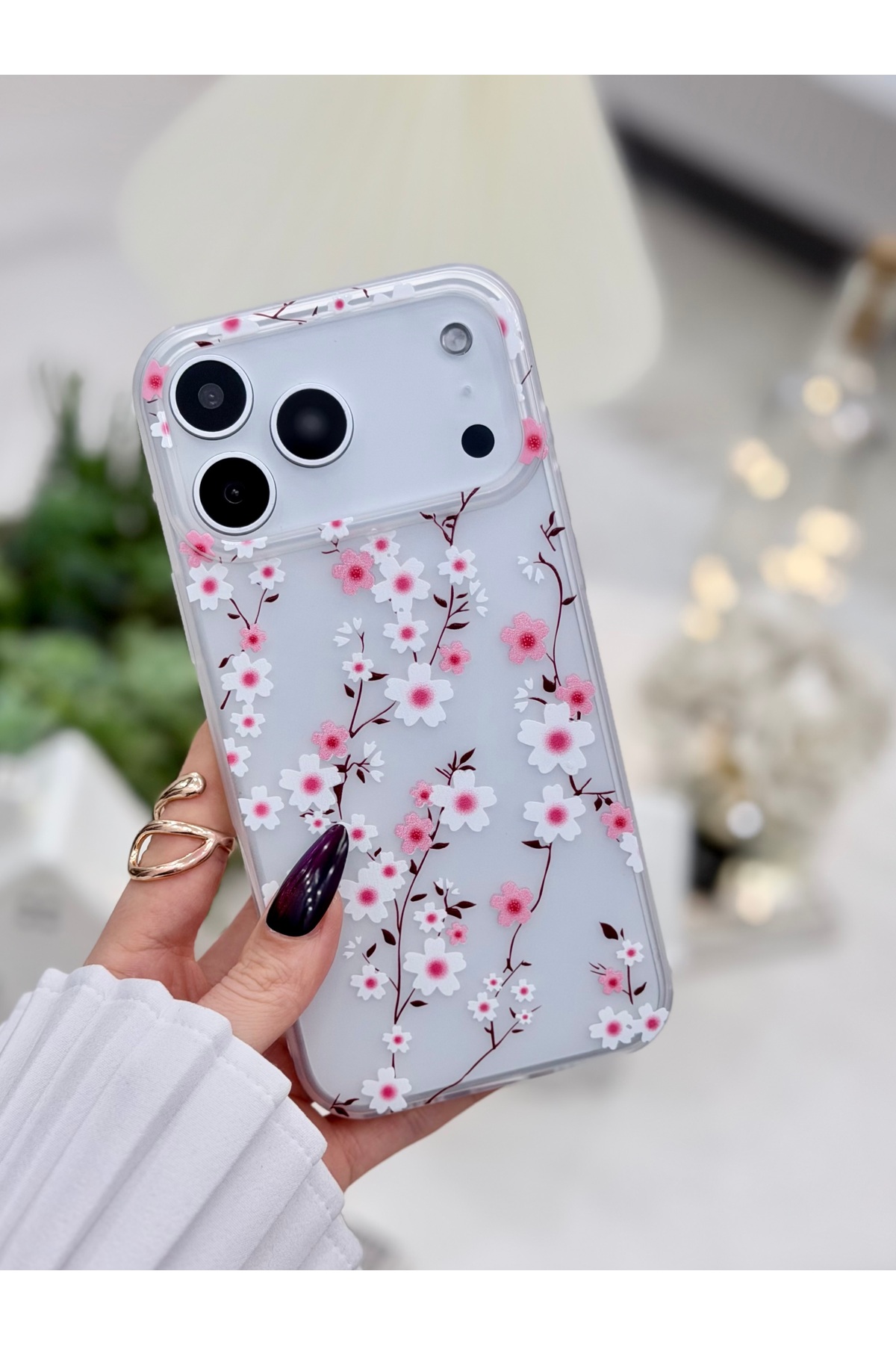 Iphone 17 Promax Compatible Anti-Shock Matte Transparent Printed Silicone Case