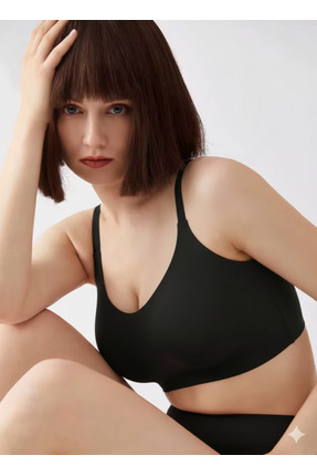 Boubon Co Siyah İz Bırakmaz B Cup Balensiz Dikişsiz Çıkarılabilir Pedli Lazer...