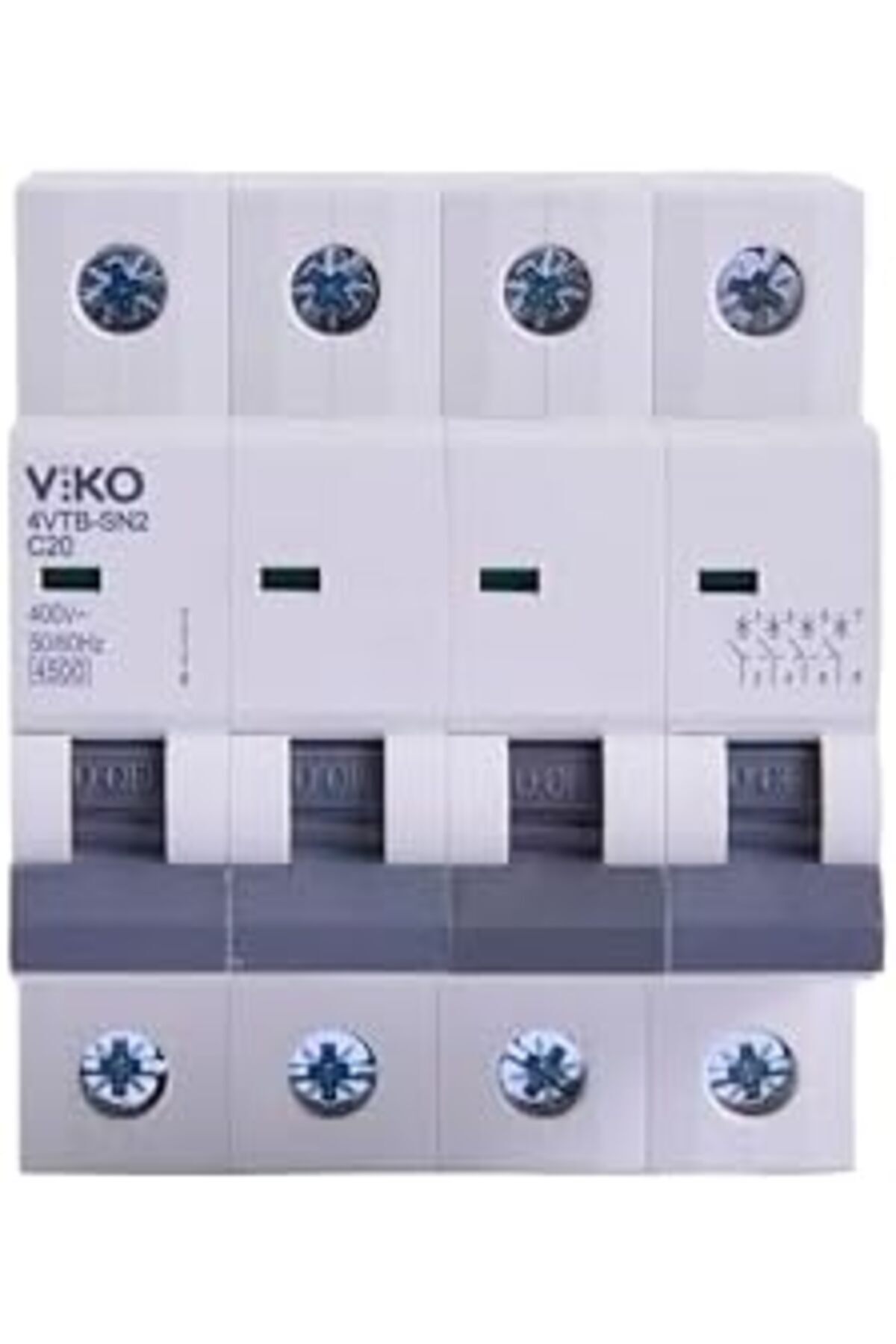 BRF NwoTeknoloji 4VTB-4C20 Otomatik Sigorta 4,5kA C Tipi 4 Kutup 20A 1205362