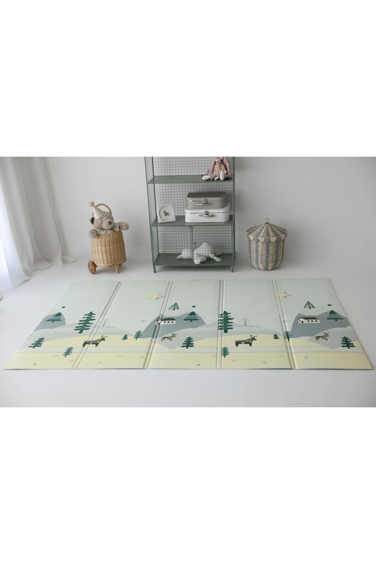 Urrenn Premium Dizayn Katlanabilir Çocuk Bebek Oyun Matı Aktivite Halısı 2026 Yeni - 200x130x1cm fotoğrafı 2 (önizleme)