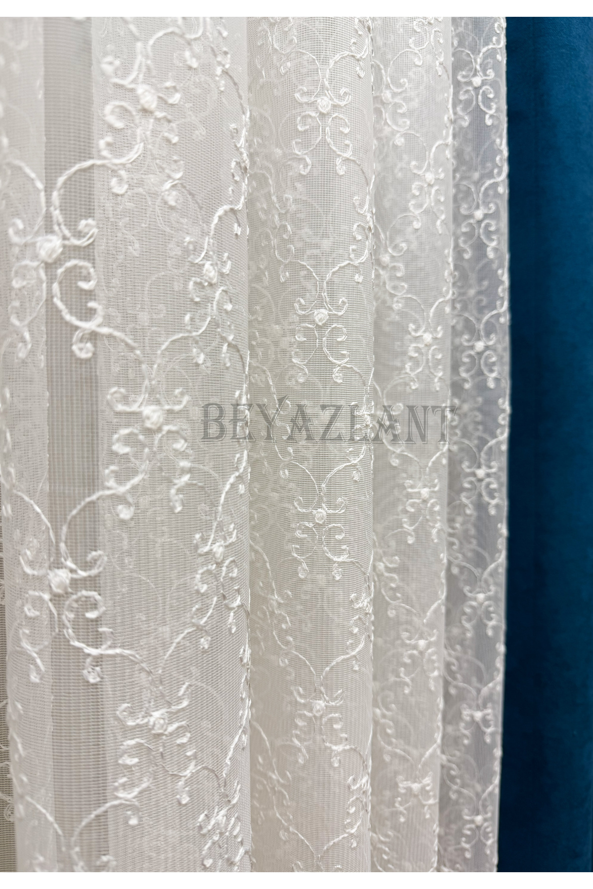 8139 SARMAŞIK BRODE HER ODAYA UYGUN GRAMAJLI 1E 2 SIKI PİLELİ TÜL PERDE ÜTÜ İSTEMEZ En Çok Satılan