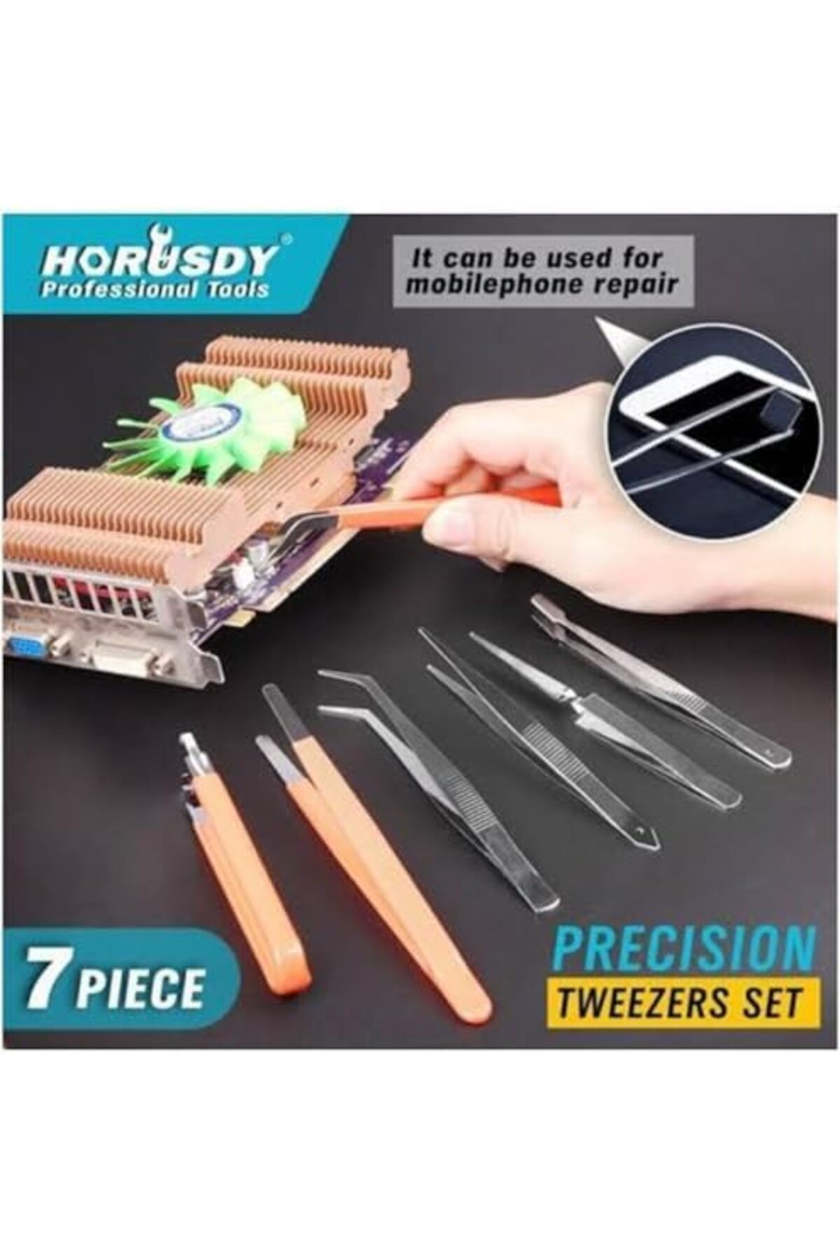 BRF FreedomStoree 7 Parça Antistatik Cımbız Seti – Elektronik, Bilgisayar, Telefon ve TV Tamiri İçin Pro