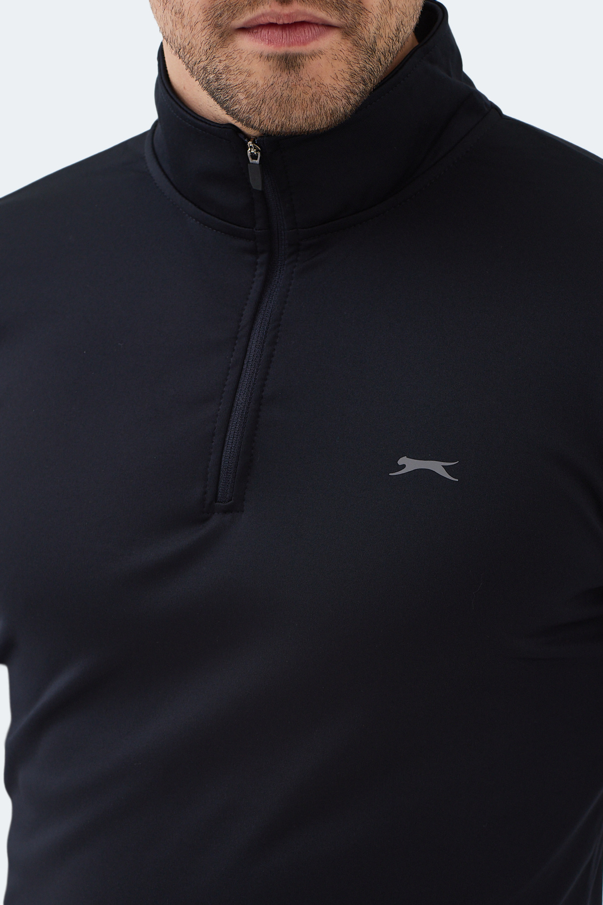 Slazenger INTIMATE I Erkek Dik Yaka Fermuarlı Lacivert Sweatshırt görsel 2