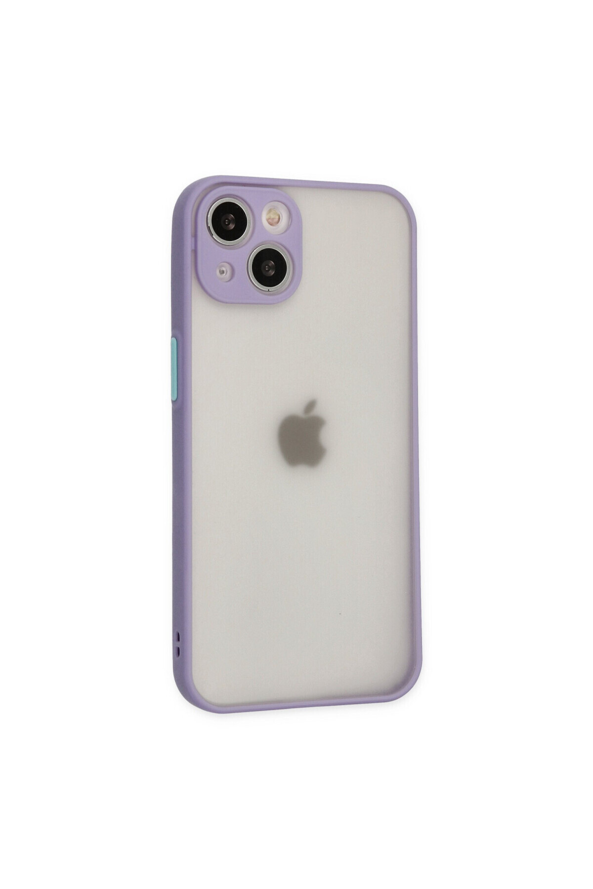 iPhone 14 İçin Uyumlu Buzlu Tasarım Renkli Tuş Mat Tasarım Sararmaz Kılıf
