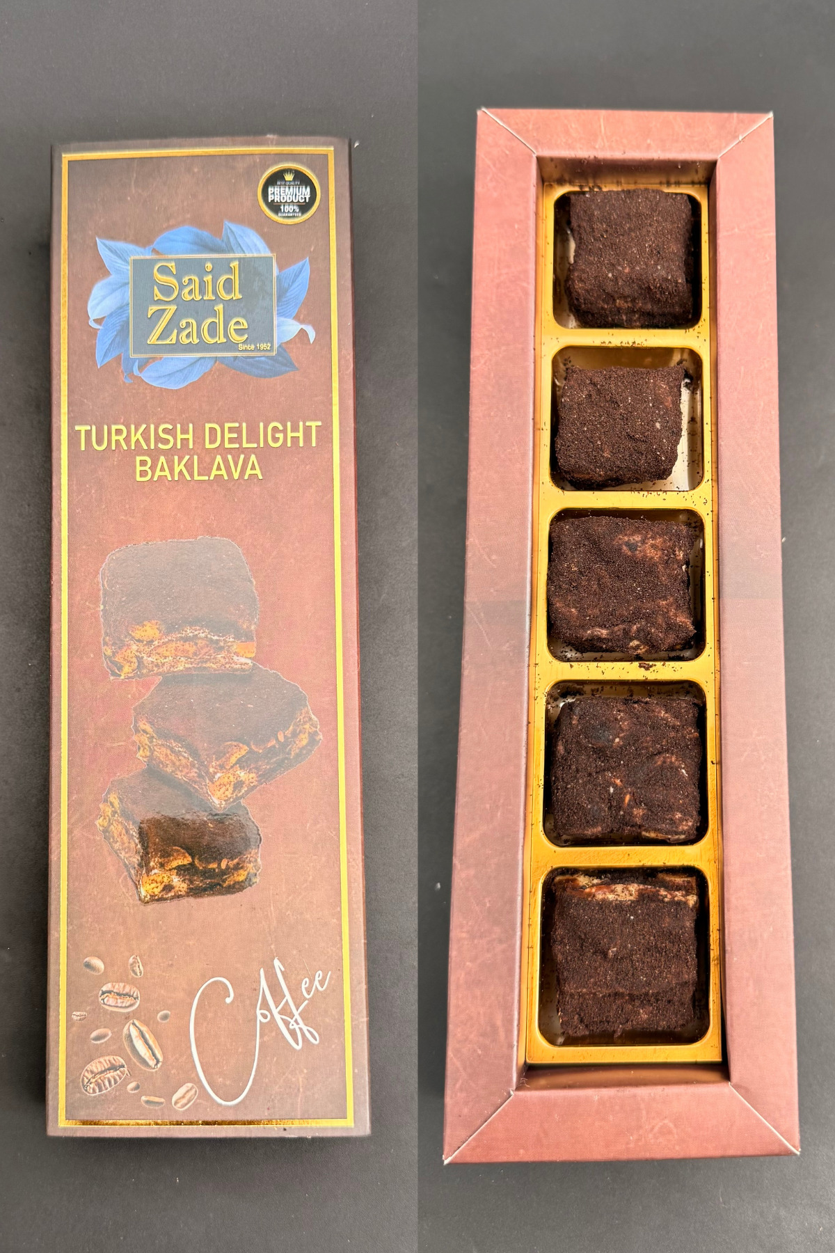 Said Zade Coffee Baklava Lokum, Turkish Delight, Coffee Lokum