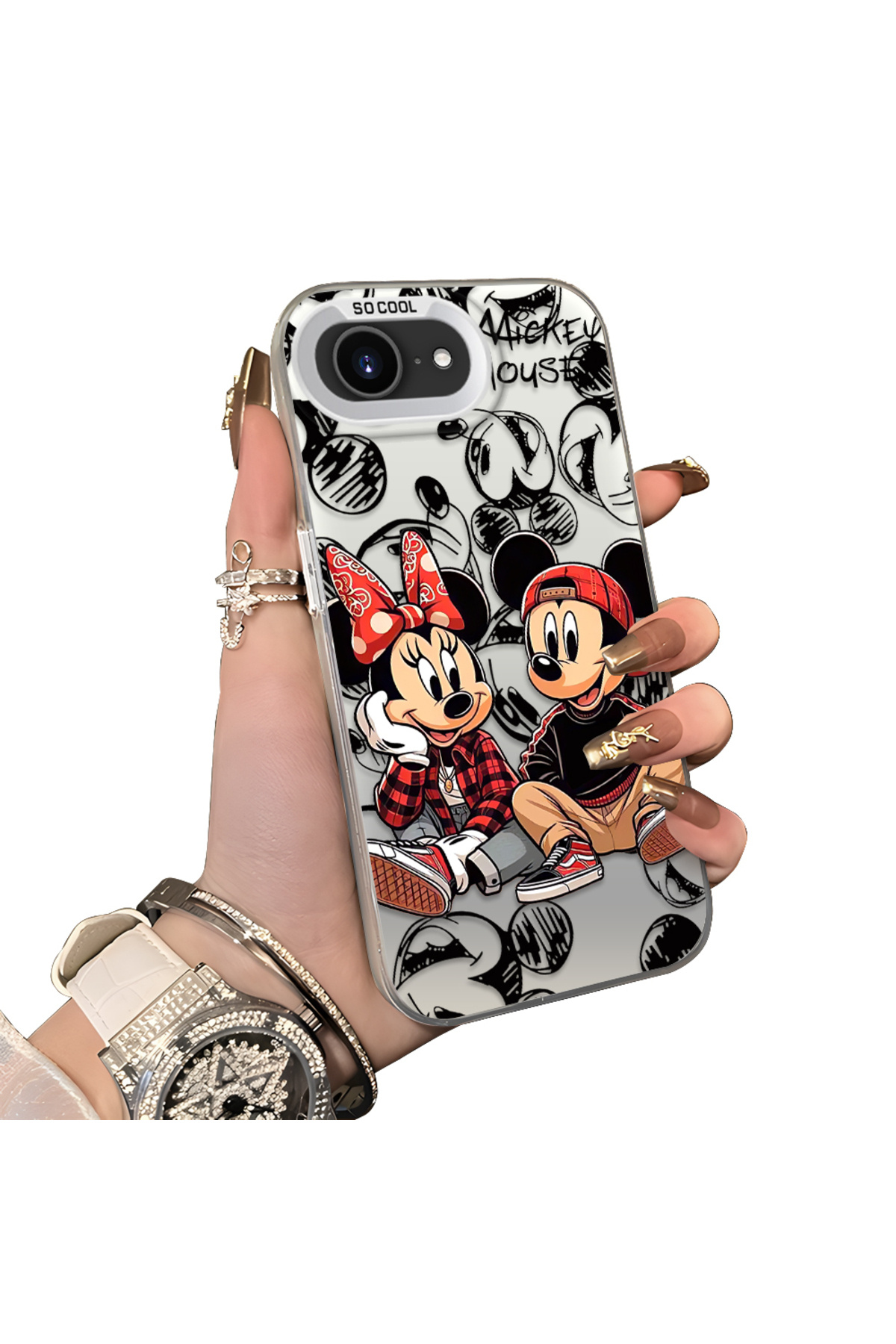 hard Acrylic Back Silicone Edge Lens Protection Case Compatible with iPhone 16e/17e