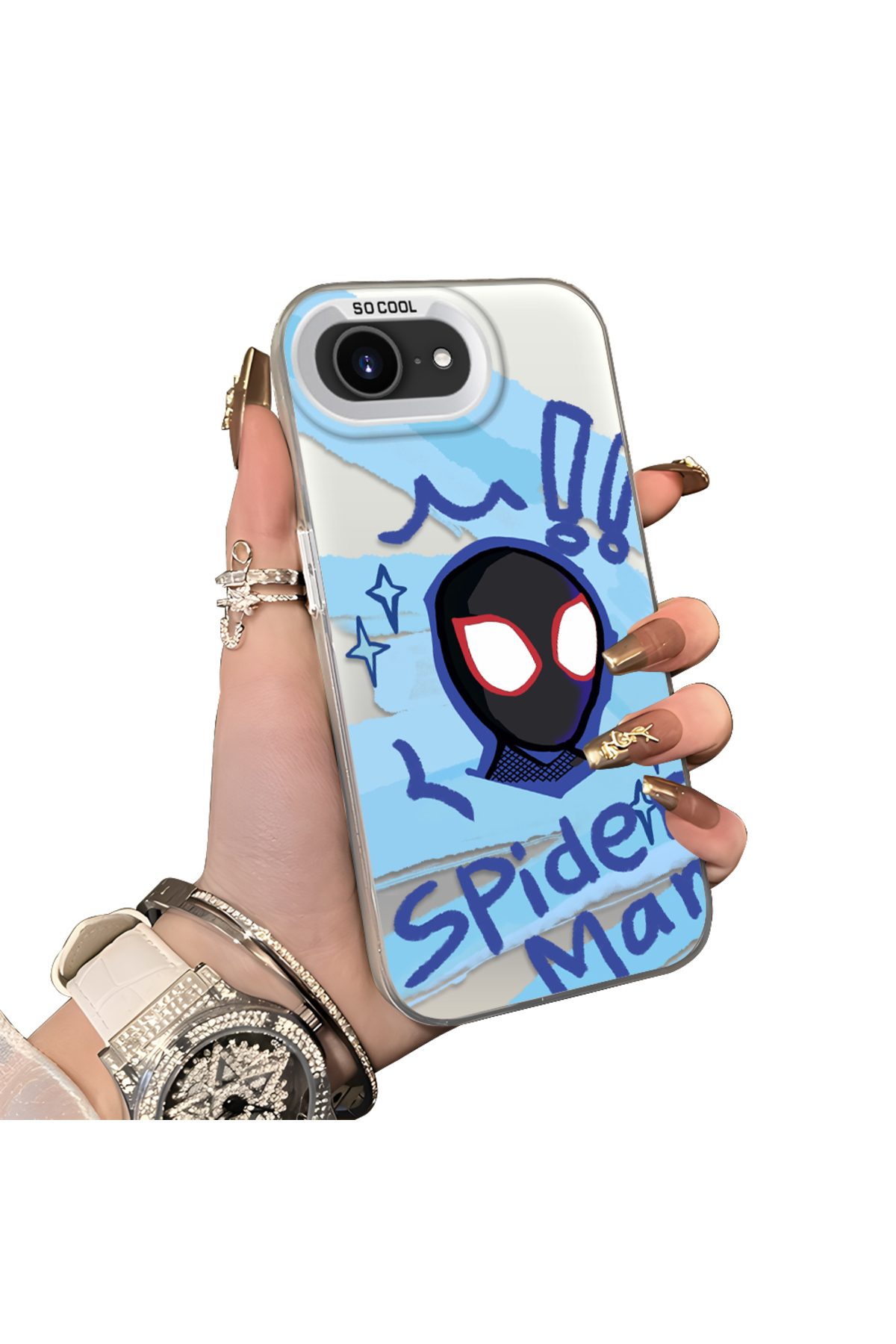 hard Acrylic Back Silicone Edge Lens Protection Case Compatible with iPhone 16e/17e