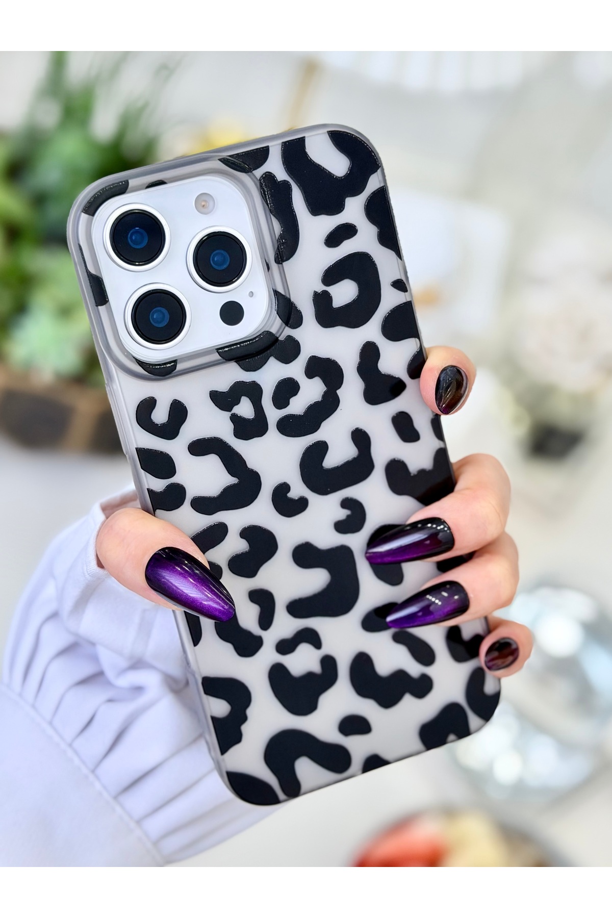 Iphone 16 Promax Compatible Matte Print Fingerprint Free Transparent Case