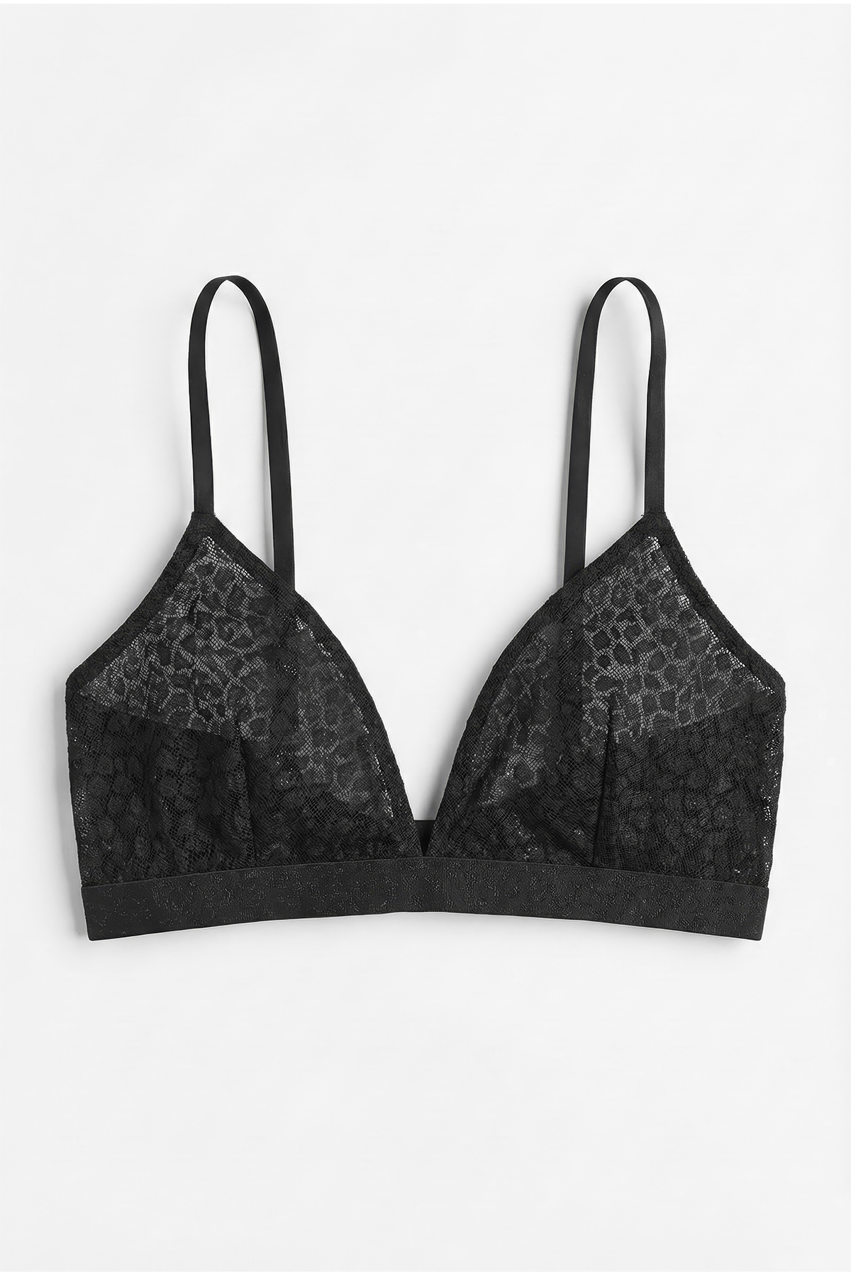 HNX 3'lü Kadın Bralet Seti - Dantelli, Leopar Desenli ve Basic Siyah Pamuklu Bralet Takımı görsel 4