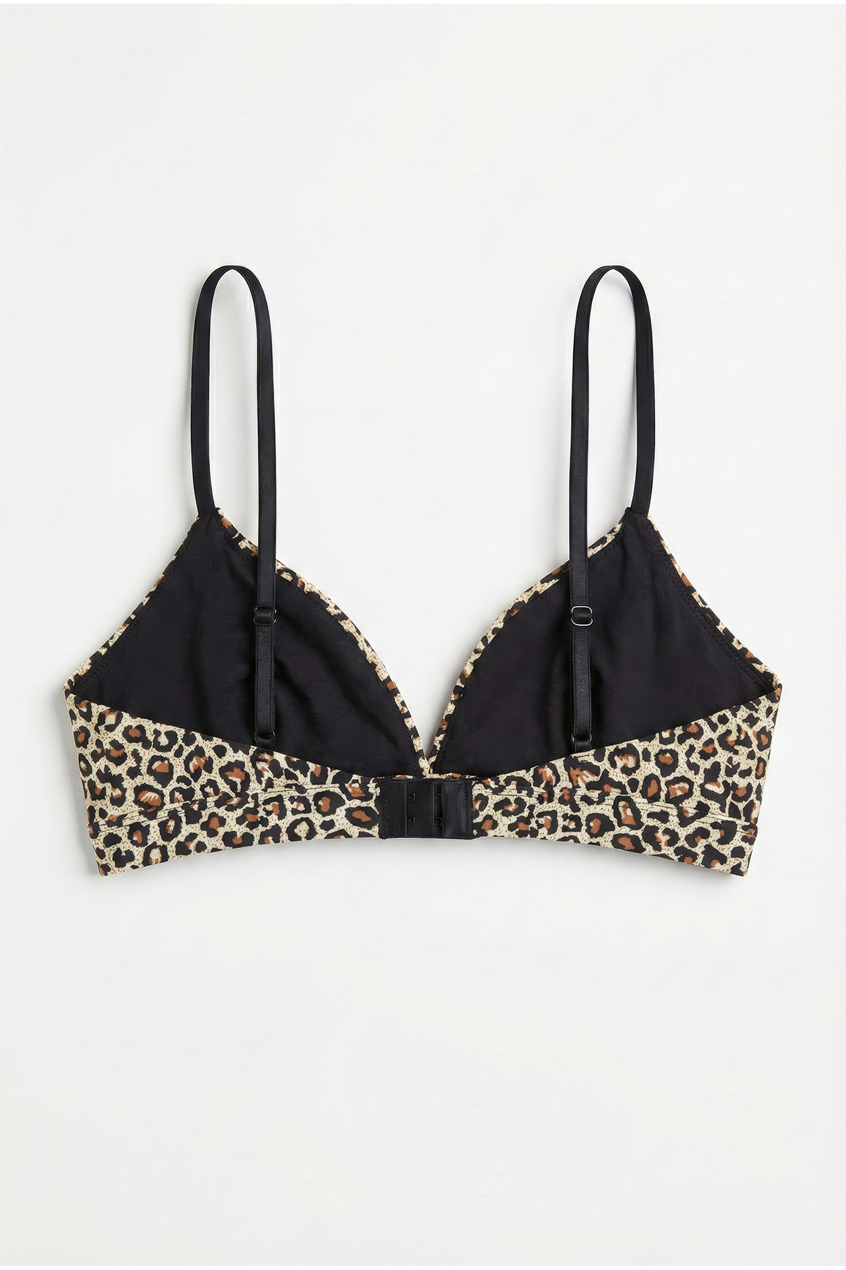 HNX 3'lü Kadın Bralet Seti - Dantelli, Leopar Desenli ve Basic Siyah Pamuklu Bralet Takımı görsel 5