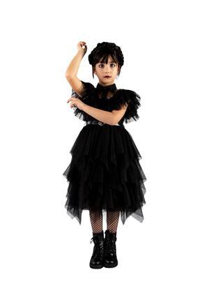 Gocoland Wednesday Kostüm Siyah Renk Elbisesi, Parti Balo Mezuniyet