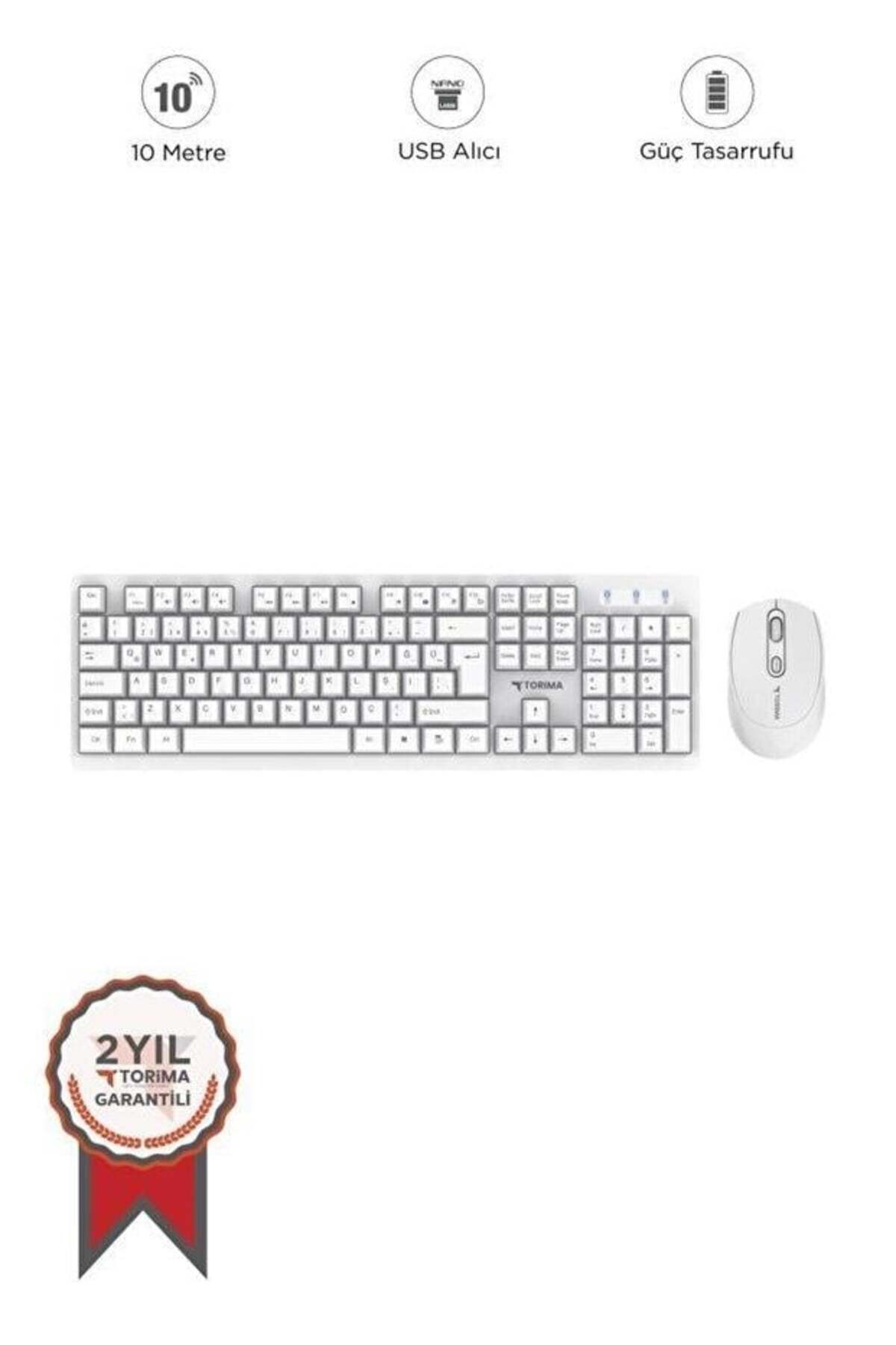 Torima TMK-01 Beyaz Kablosuz Q Klavye Ve Mouse Seti - Fiyatı
