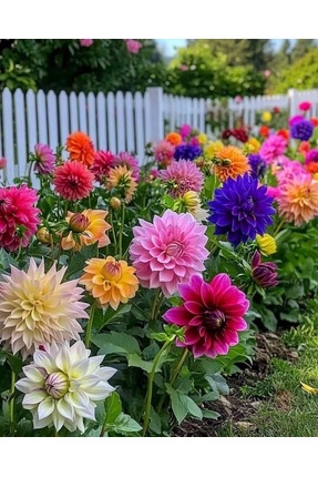 ŞAFAK PEYZAJ TOHUMCULUK Yıldız Dahilia Tohumu Yumru Yapar Karışık renk