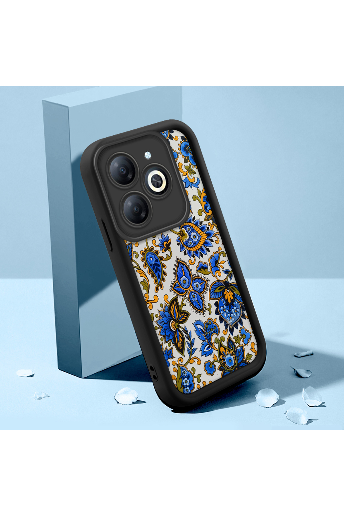 Infinix Hot 40i Compatible Soft Silicone Phone Case Anti Fall Vintage Pattern