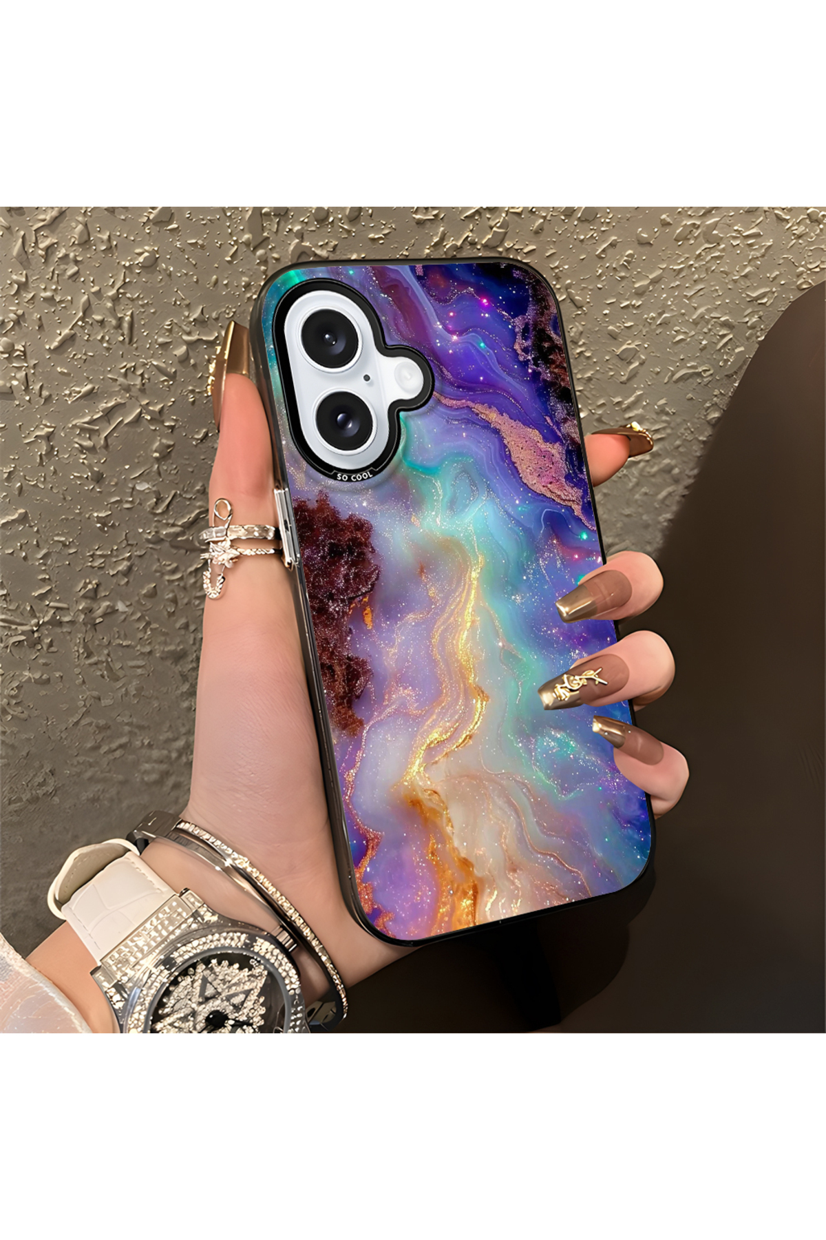 iPhone 16 Compatible Case Hard shell Anti Fall Phone Case Marble Texture